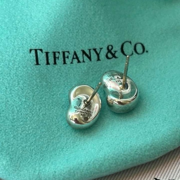 Tiffany & Co. Silver Bean Earrings - Picture 5 of 6
